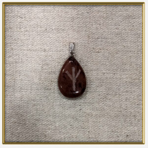 Кулон каменный "Руна Альгиз" (Защита)