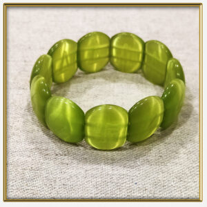 Браслет Рунный Молот Тора (Кошачий глаз - зеленый)